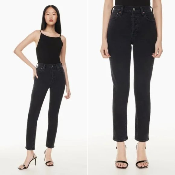 Aritzia Denim - Aritzia Denim Forum Yoko High Rise Straight High-Waist Denim Mom Jeans - Sz 26